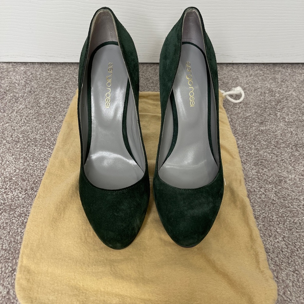 Brand new Sergio Rossi suede pumps. Size 6, comes with dust bag.
